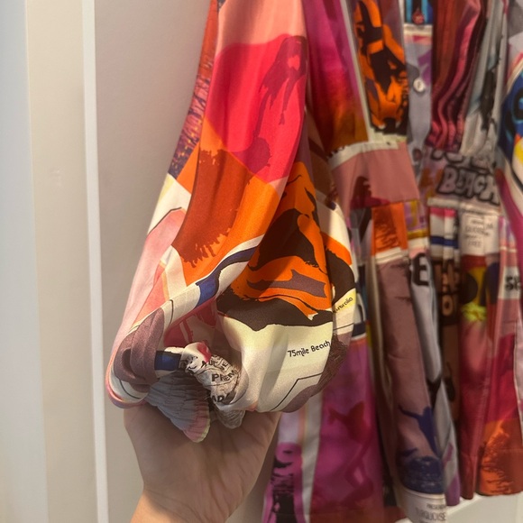 ZIMMERMANN Wavelength Pleated Silk Dress - Size 4 - Picture 5 of 6